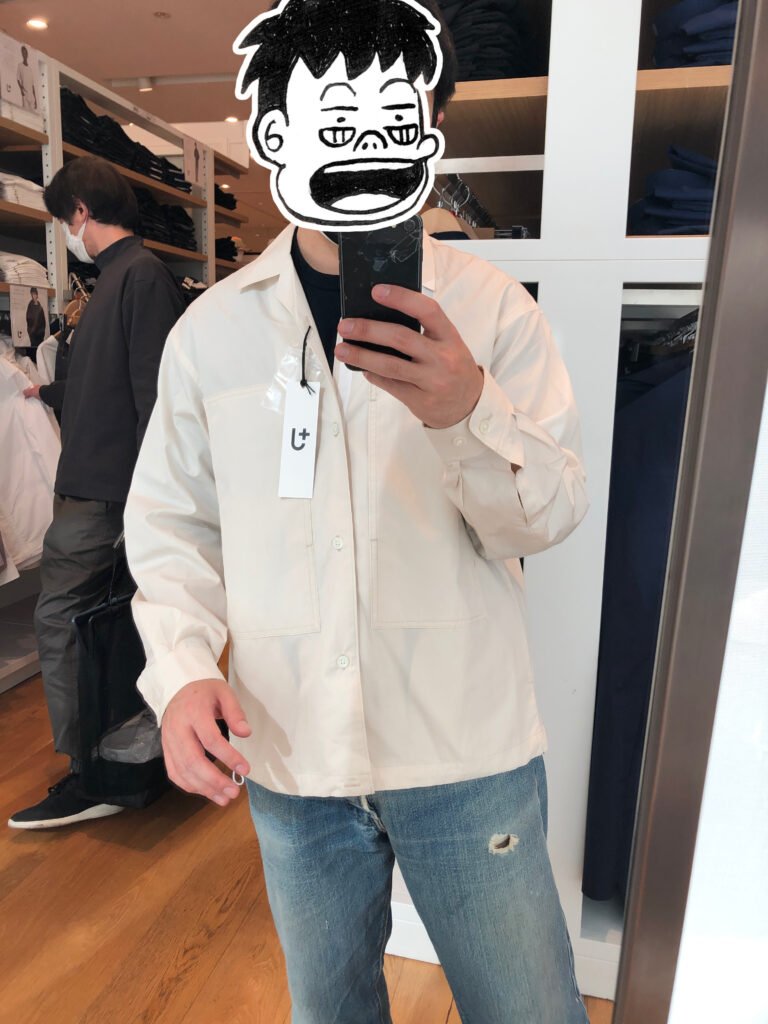 メンズUNIQLO プラスj スーピマコットン オーバーサイズ シャツ ブルゾン